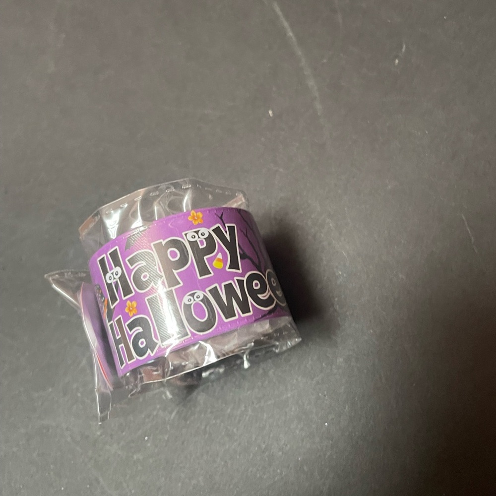 Purple Happy Halloween Slap Bracelet, NWT
